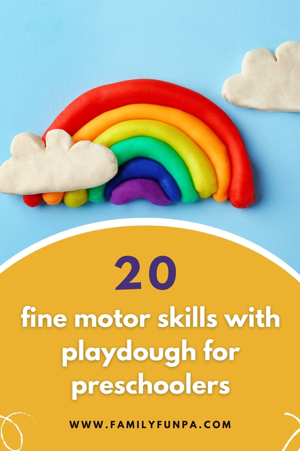 fine motor skills with playdough