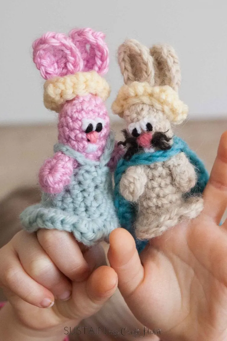 Crochet Bunny Finger Puppets
